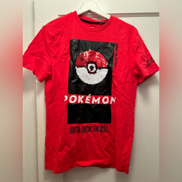 NWT Pokémon 2 way sequin shirt Youth Size 11-12 - Picture 1 of 5